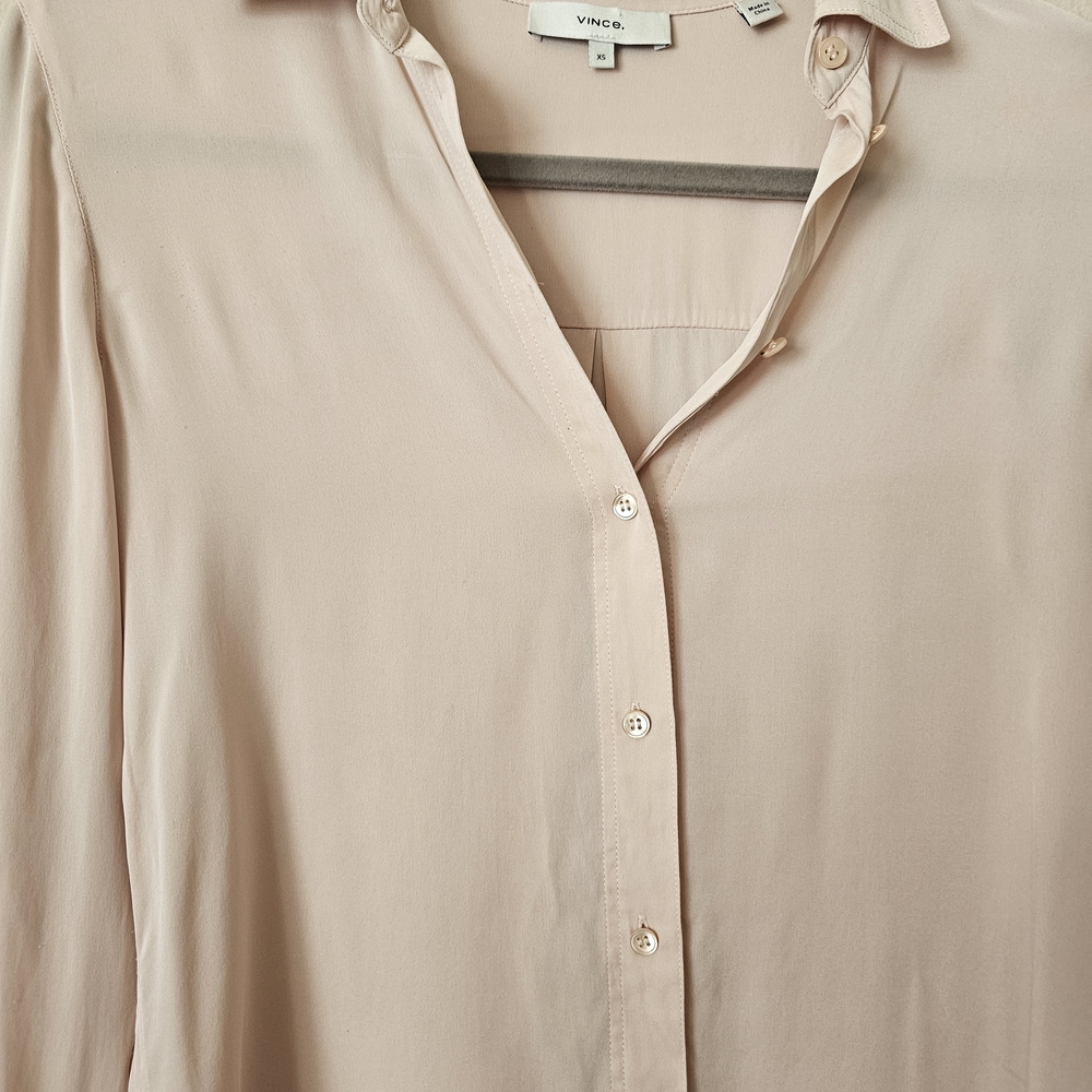 Vince Pale Blush Button-Down Shirt - Picture 2 of 6